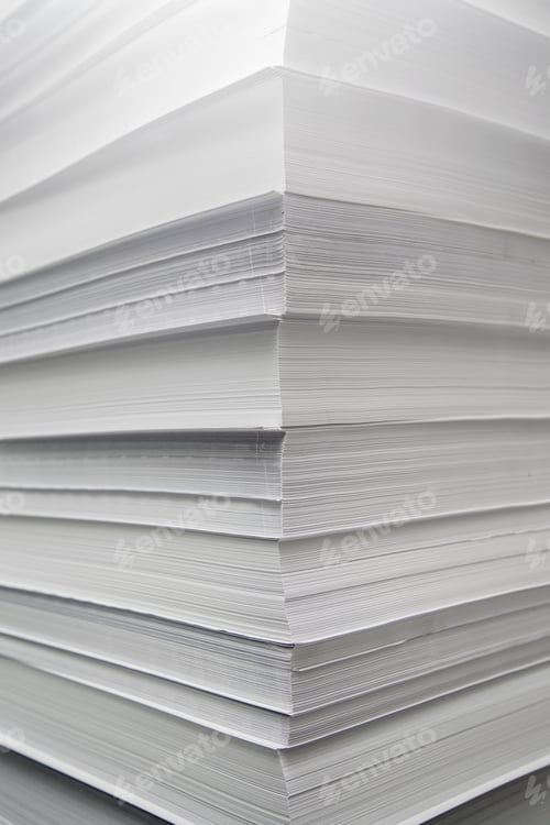 Preview: A pile of white paper