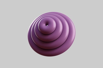 Preview: 3D Concentric Purple Rings Abstract Geometric Object