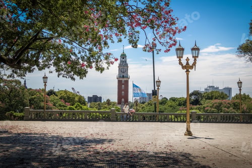 Preview: San Martin Square and Monumental Tower at Retiro region - Buenos Aires, Argentina
