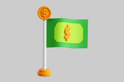 Preview: Cartoon money flag dollar coin