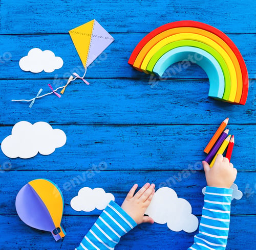 Preview: Сolourful creative children's background