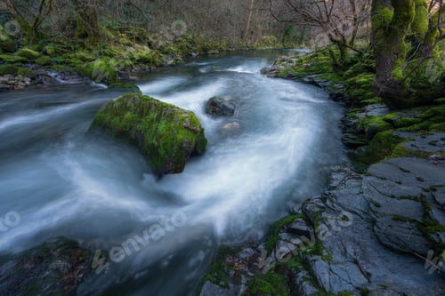 Preview: Blue slate carved by the river