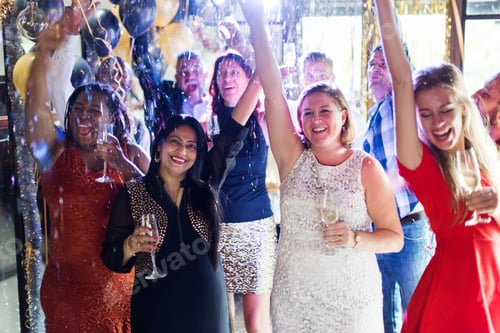 Preview: Friends celebrating new years eve