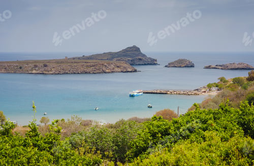 Preview: travel to city of Lindos on island of Rhodes, Greece