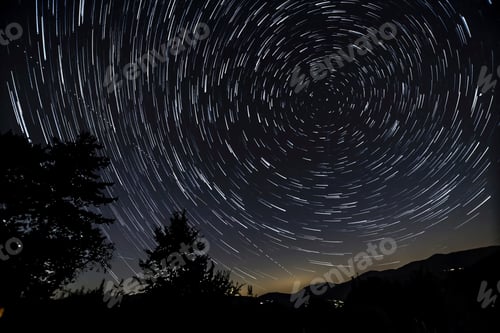 Preview: Polar star trail photograph