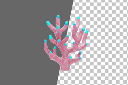 Preview: And Tipped Coral 3D Icon