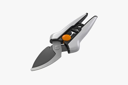 Preview: Pruning shears with serrated blade and spring mechanism