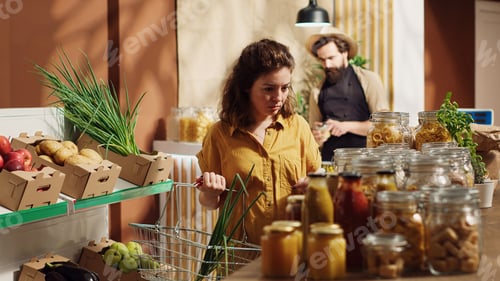 Preview: Woman smells food to check for chemicals