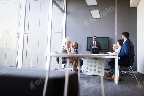 Preview: Meeting business corporate success brainstorming teamwork office concept