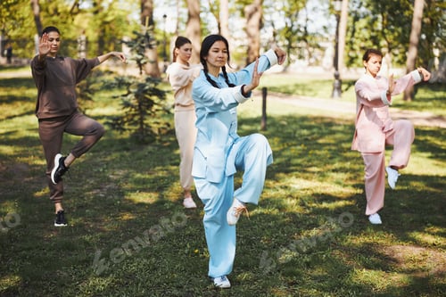 Preview: Kung fu female class perfecting their crane stance