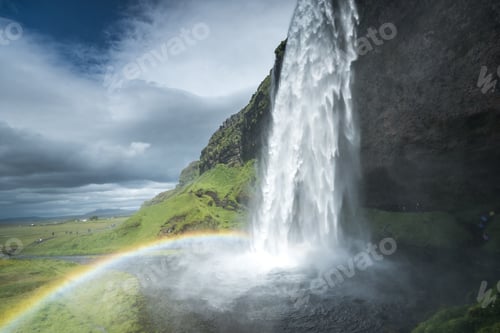 Preview: Seljalandsfoss waterfall in Iceland in Summer