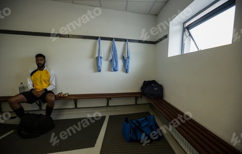 Preview: Player relaxing in changing room