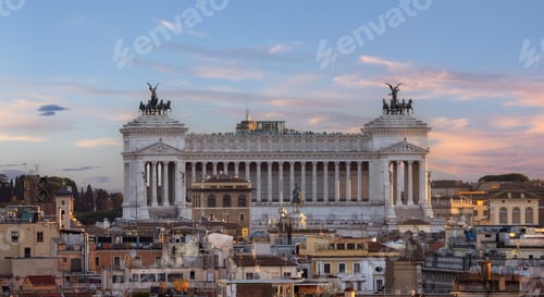 Preview: Old Historic Buildings in Downtown City of Rome, Italy.