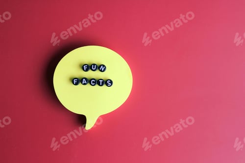 Preview: Yellow bubble speech with text FUN FACTS.