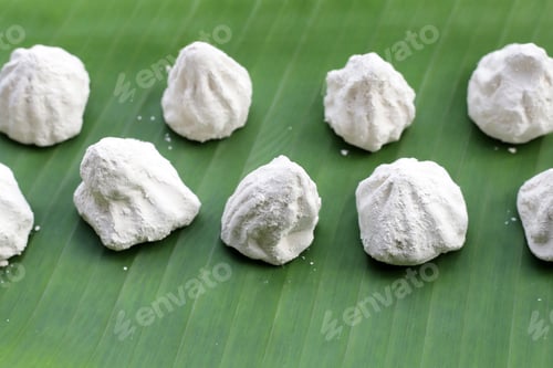 Preview: White clay filler, Soft-prepared chalk. Thai tradition, Songkran festival