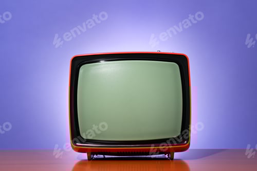 Preview: Retro old television, front view