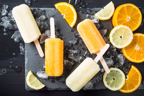 Preview: Homemade orange and lemon popsicles