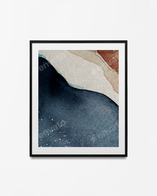 Preview: Watercolor frame in a frame psd
