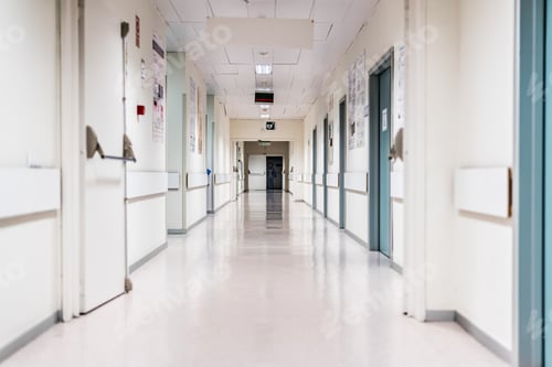 Preview: Empty hall in a hospital