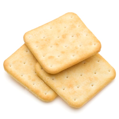 Preview: Dry cracker cookies isolated on white background cutout