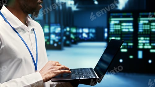 Preview: Developer walking through mainframe rows