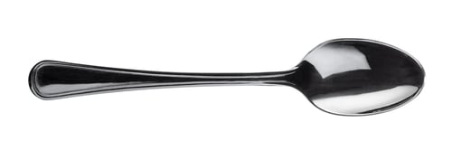Preview: Plastic black spoon isolated on a white background