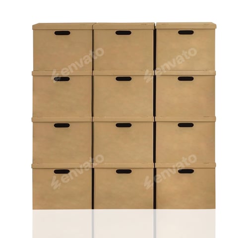 Preview: Closed Box Isolated On White Background