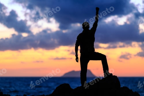 Preview: Happy success winner, life goal achievement
