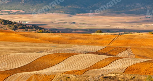 Preview: Fields and hills of winter Spain