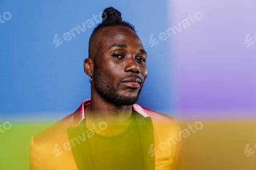 Preview: Artistic portrait with gel lights