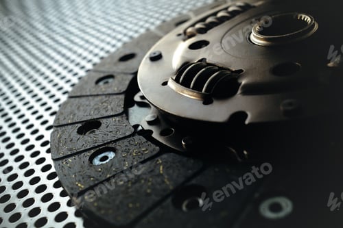 Preview: Car clutch on a metal surface