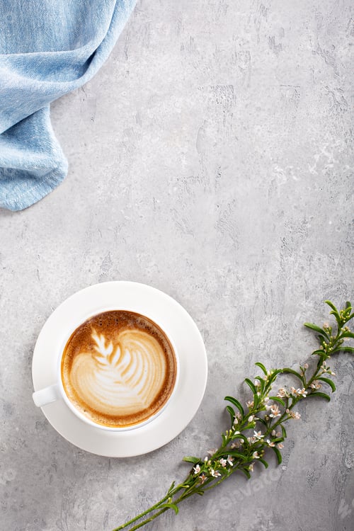 Preview: Coffee latte or cappuccino