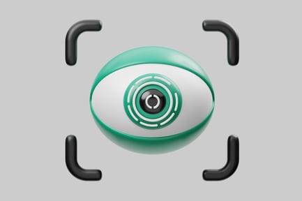 Vorschau: Stilisiertes Auge mit grünen Akzenten