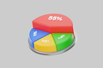 Preview: Segmented pie chart with percentages