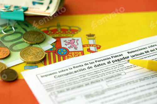 Preview: Modelo 145 spanish tax form dedicated to personal income tax IRPF