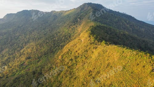 Preview: Aerial landscape view of the mountain range by drone