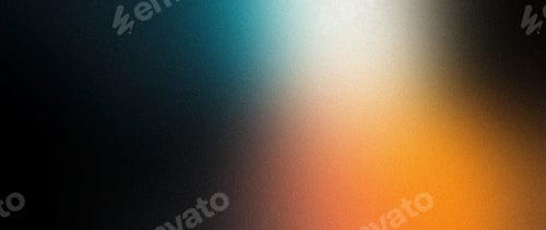 Preview: Teal orange black white glowing color gradient background grainy texture poster banner design