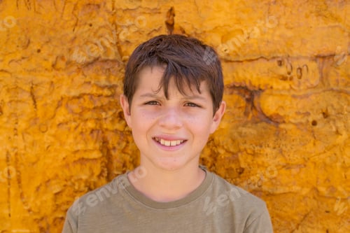 Preview: closeup of cute young teen boy smiling