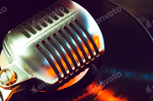 Preview: microphone and segment of vinyl record