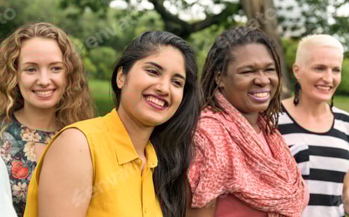 Preview: Group of Women Socialize Teamwork Happiness Concept