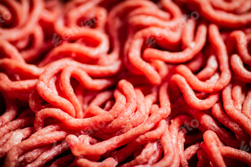 Preview: Raw minced fresh meat. Macro background.