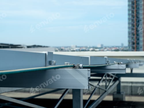 Vista previa: technology electricity cable steel connection power energy solar cell wire equipment industry panel