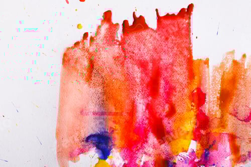 Preview: Abstract Watercolor Painting with Vivid Colors on Paper