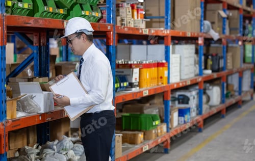 Preview: Warehouse manager process paperwork, organize goods by size, shape, category, prepare delivery date