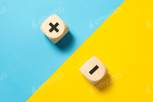 Preview: The concept of opposites or pros and cons using plus and minus signs