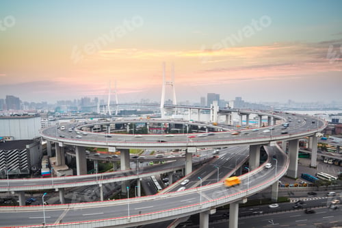 Preview: nanpu bridge in sunset