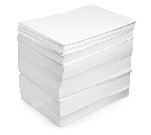 Preview: Stack of paper sheets isolated on white