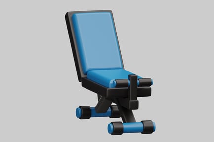 Preview: Incline weight bench adjustable blue