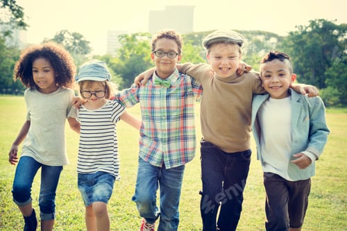 Preview: Casual Children Cheerful Cute Friends Kids Joy Concept