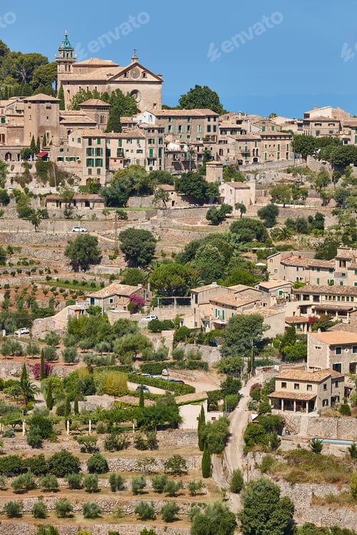 Preview: Picturesque stone village in Mallorca island. Valdemossa. Spain